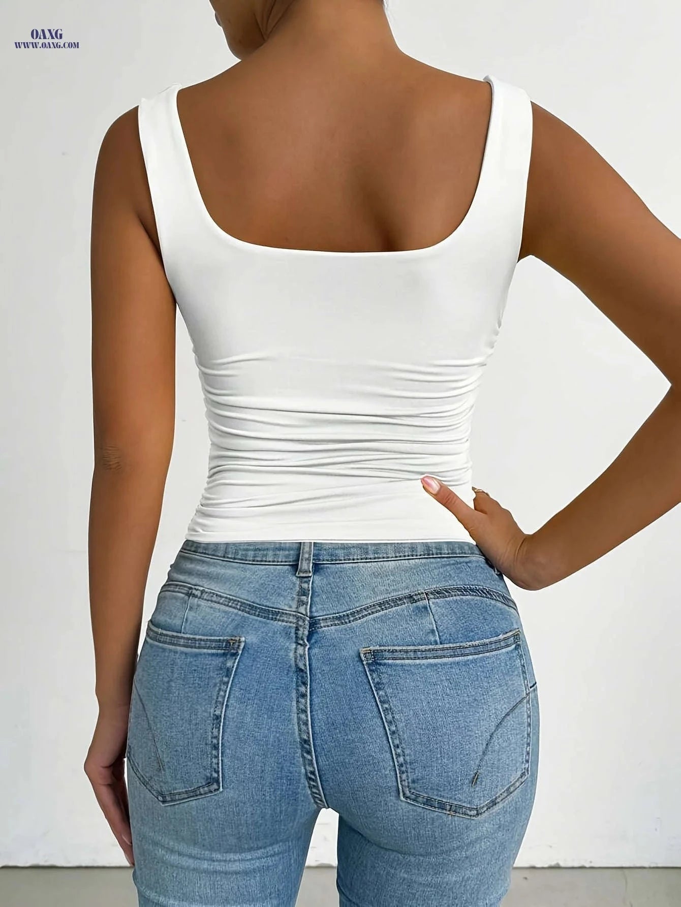 Trendy Backless Women's Camisole - Wide Strap, Slim Fit Top   OAXG 
