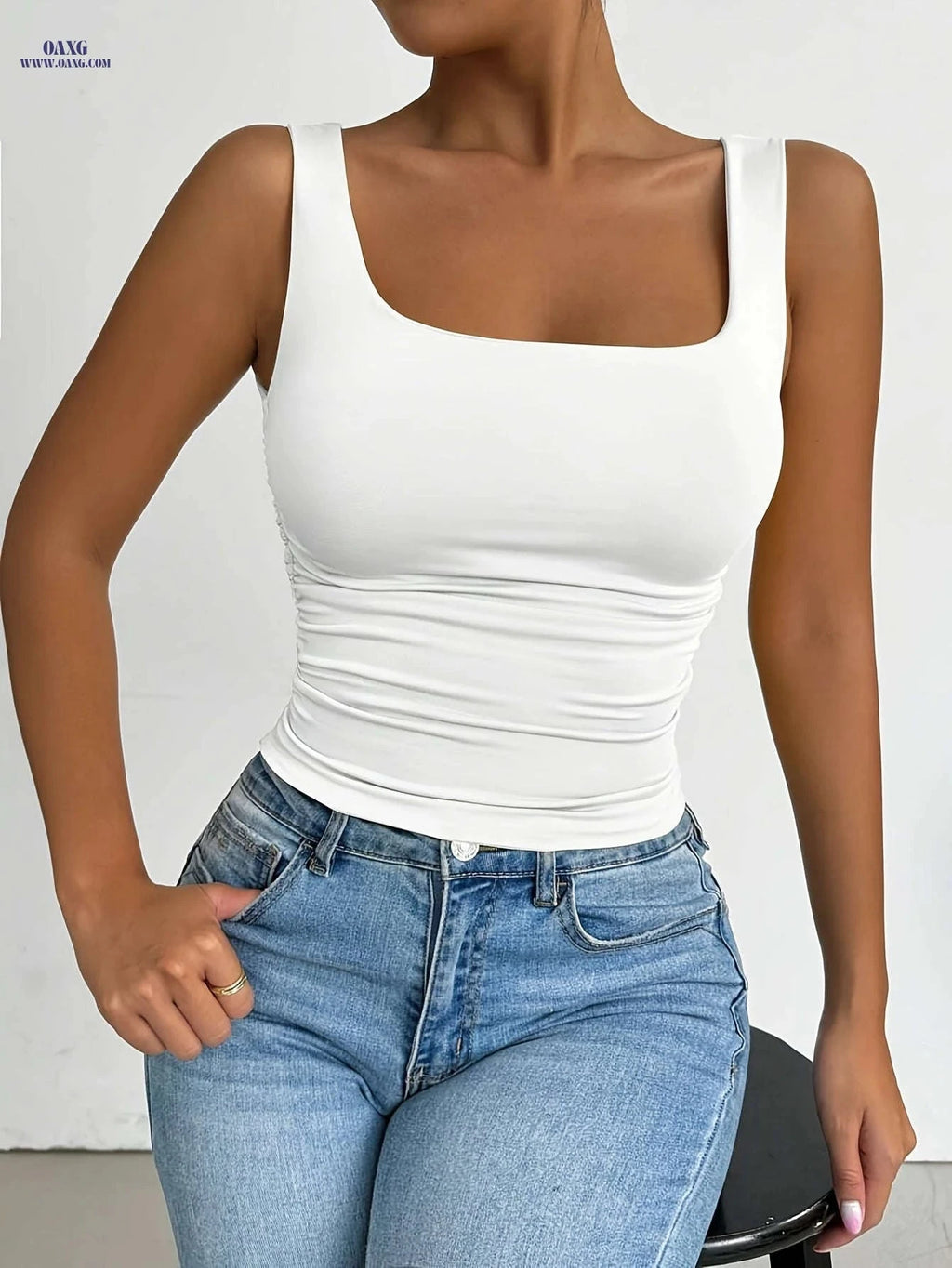 Trendy Backless Women's Camisole - Wide Strap, Slim Fit Top   OAXG 