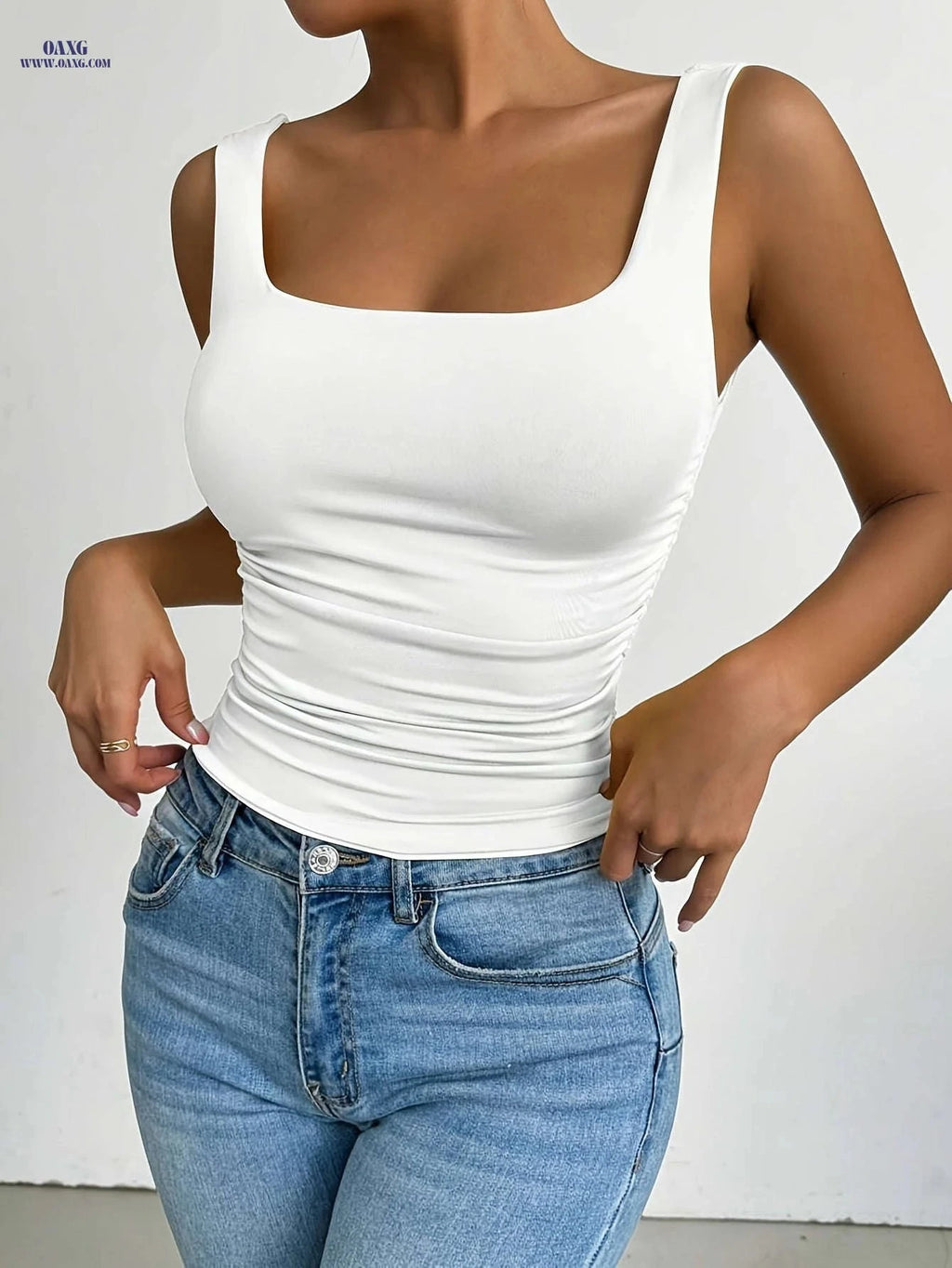 Trendy Backless Women's Camisole - Wide Strap, Slim Fit Top   OAXG 