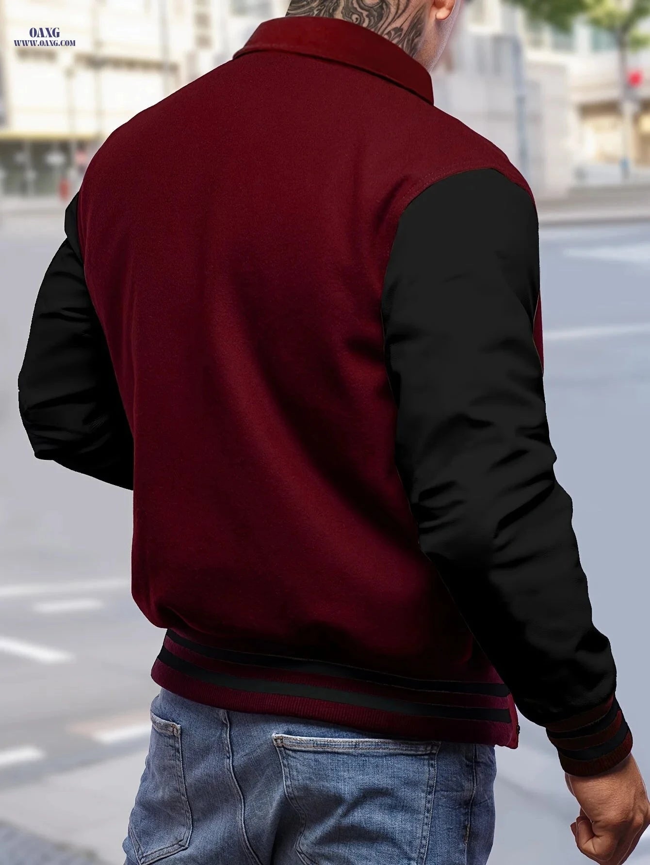 Trendy Casual Baseball Jacket for Men - Thickened with Prints   OAXG 