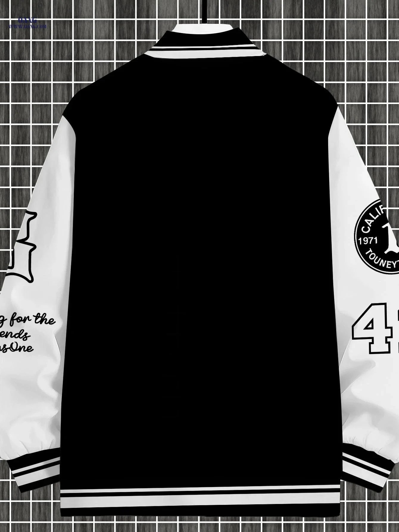 Trendy Color-Blocking Men's Baseball Jacket - Casual Spring & Autumn Wear   OAXG 