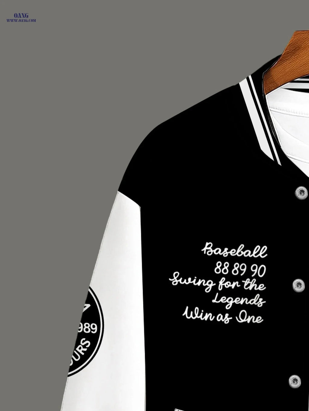 Trendy Color-Blocking Men's Baseball Jacket - Casual Spring & Autumn Wear   OAXG 