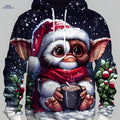 Trendy Hooded Sweatshirt - 3D Christmas Cute Pets Print Design   OAXG 