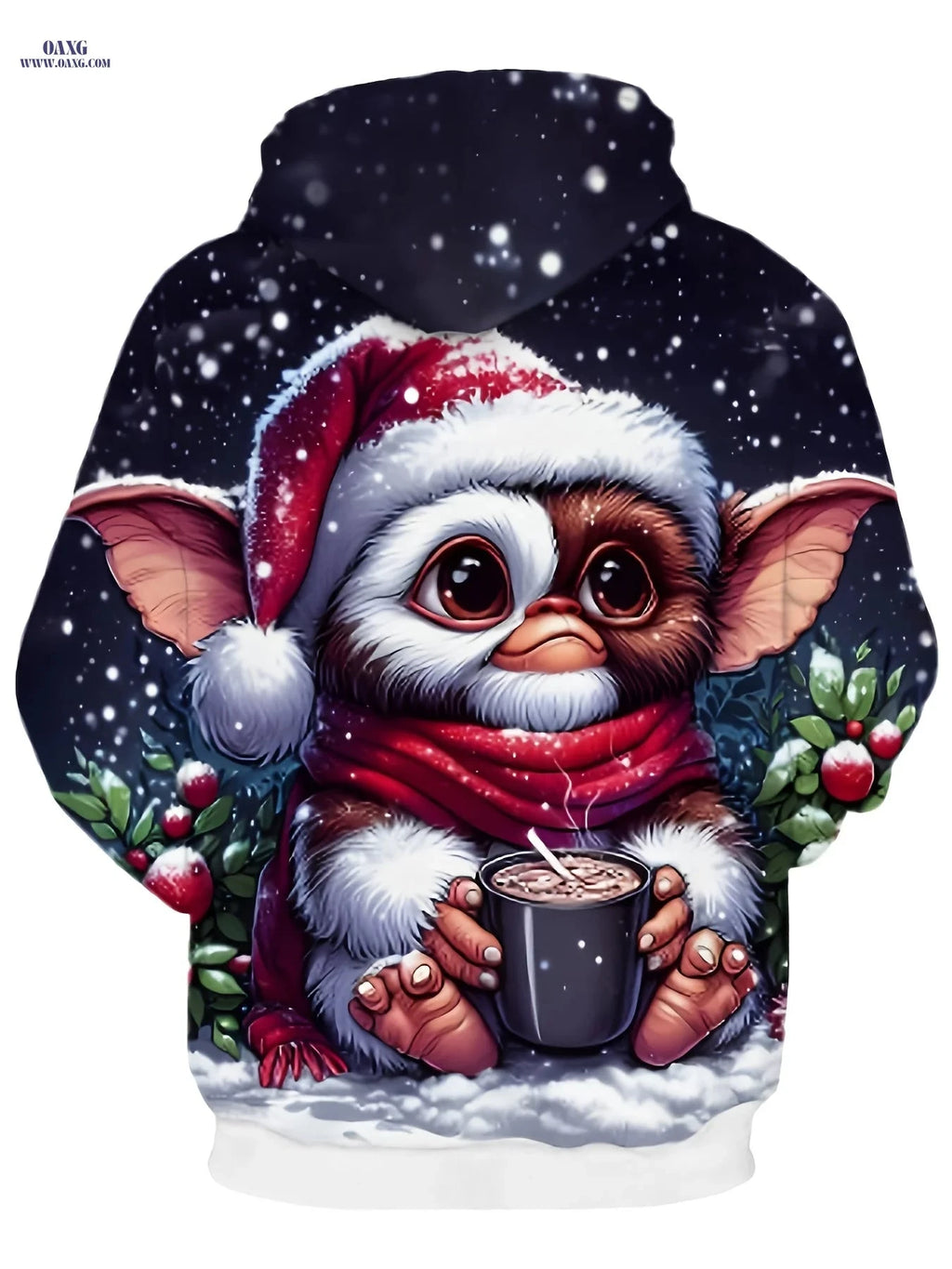 Trendy Hooded Sweatshirt - 3D Christmas Cute Pets Print Design   OAXG Mixed colors / FR S