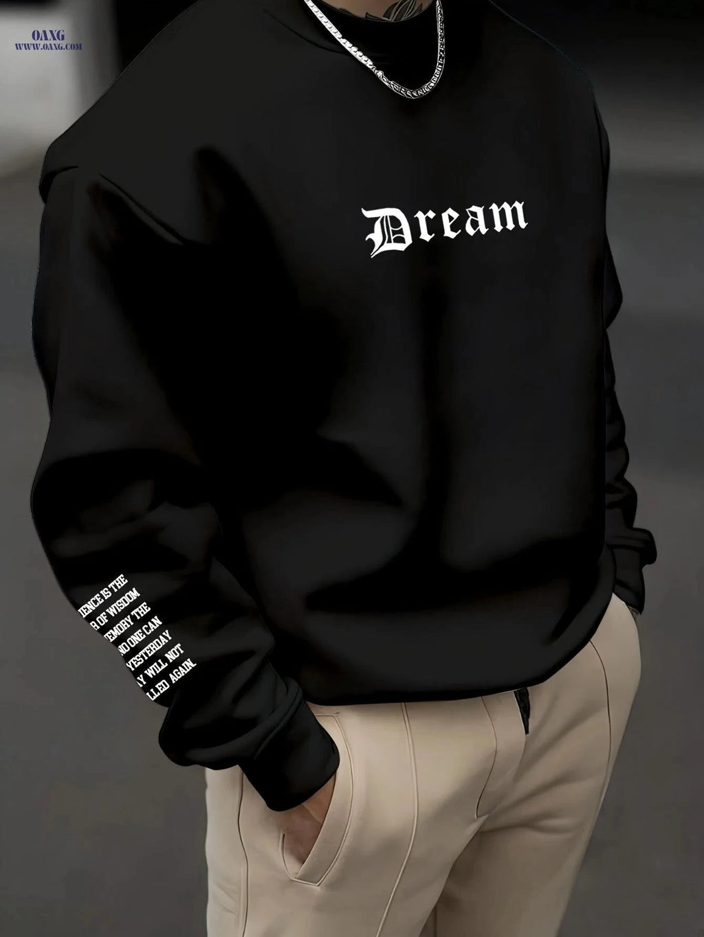 Trendy Letter Print Sweatshirt for Men & Women - Casual Street Style   OAXG 