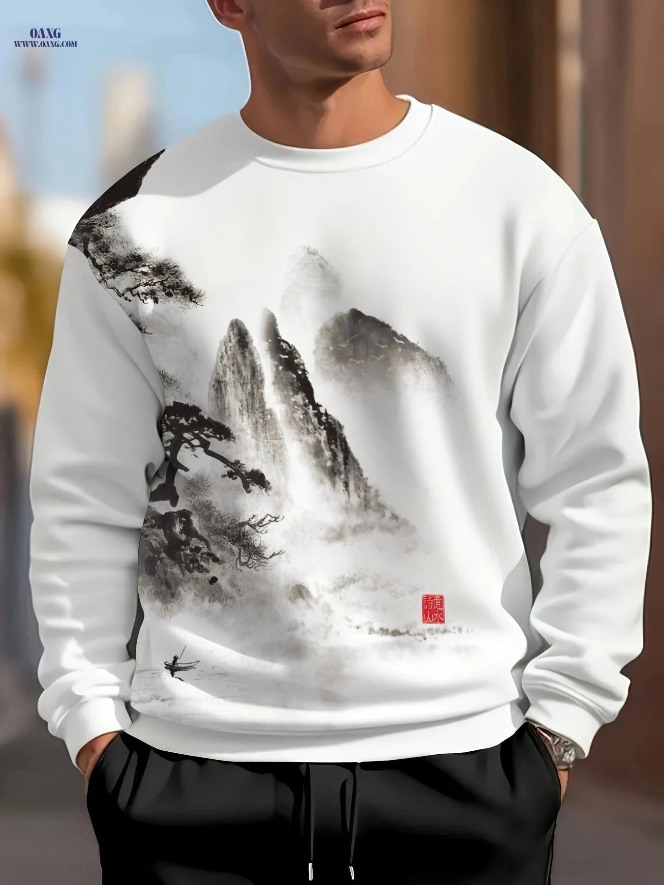 Trendy Letter Print Sweatshirt for Men & Women - Casual Street Style   OAXG 