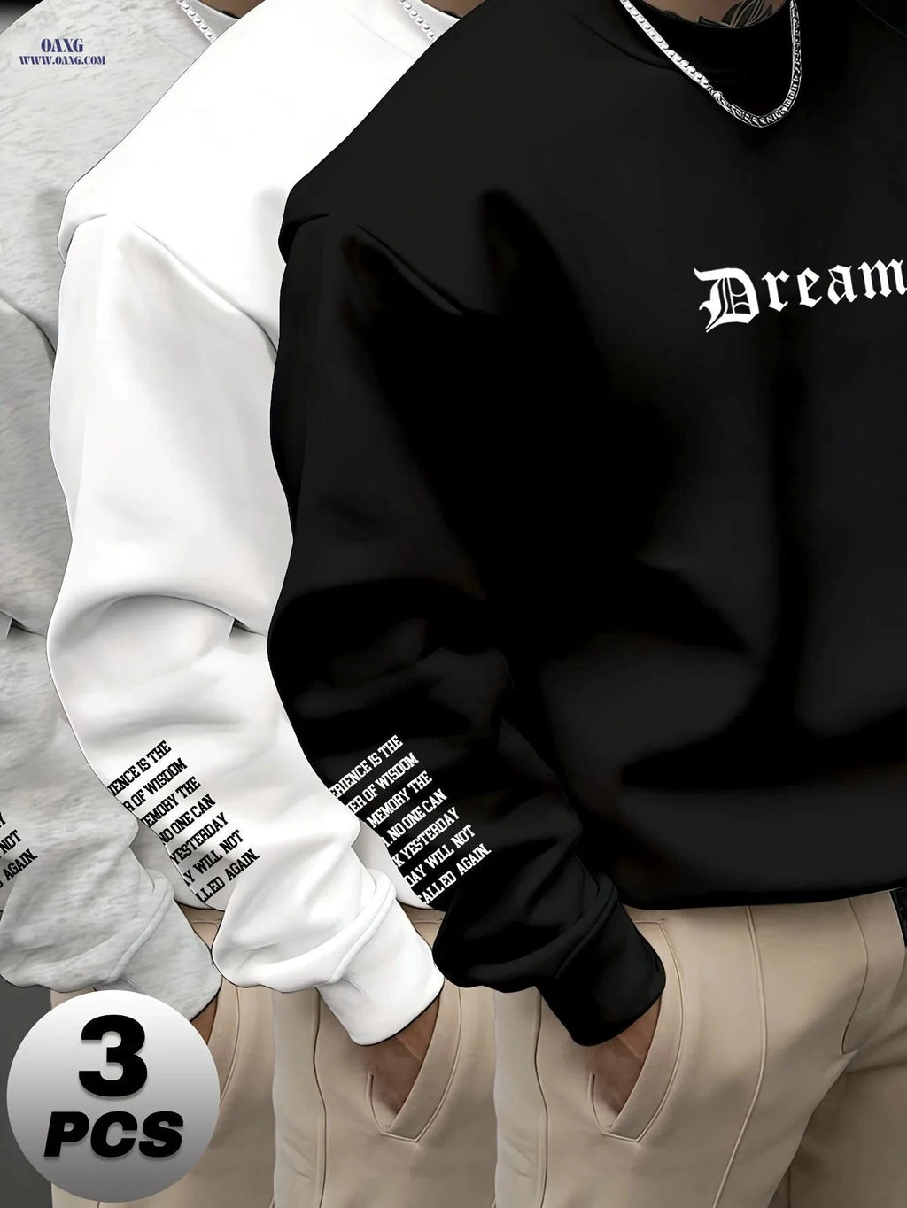 Trendy Letter Print Sweatshirt for Men & Women - Casual Street Style   OAXG 