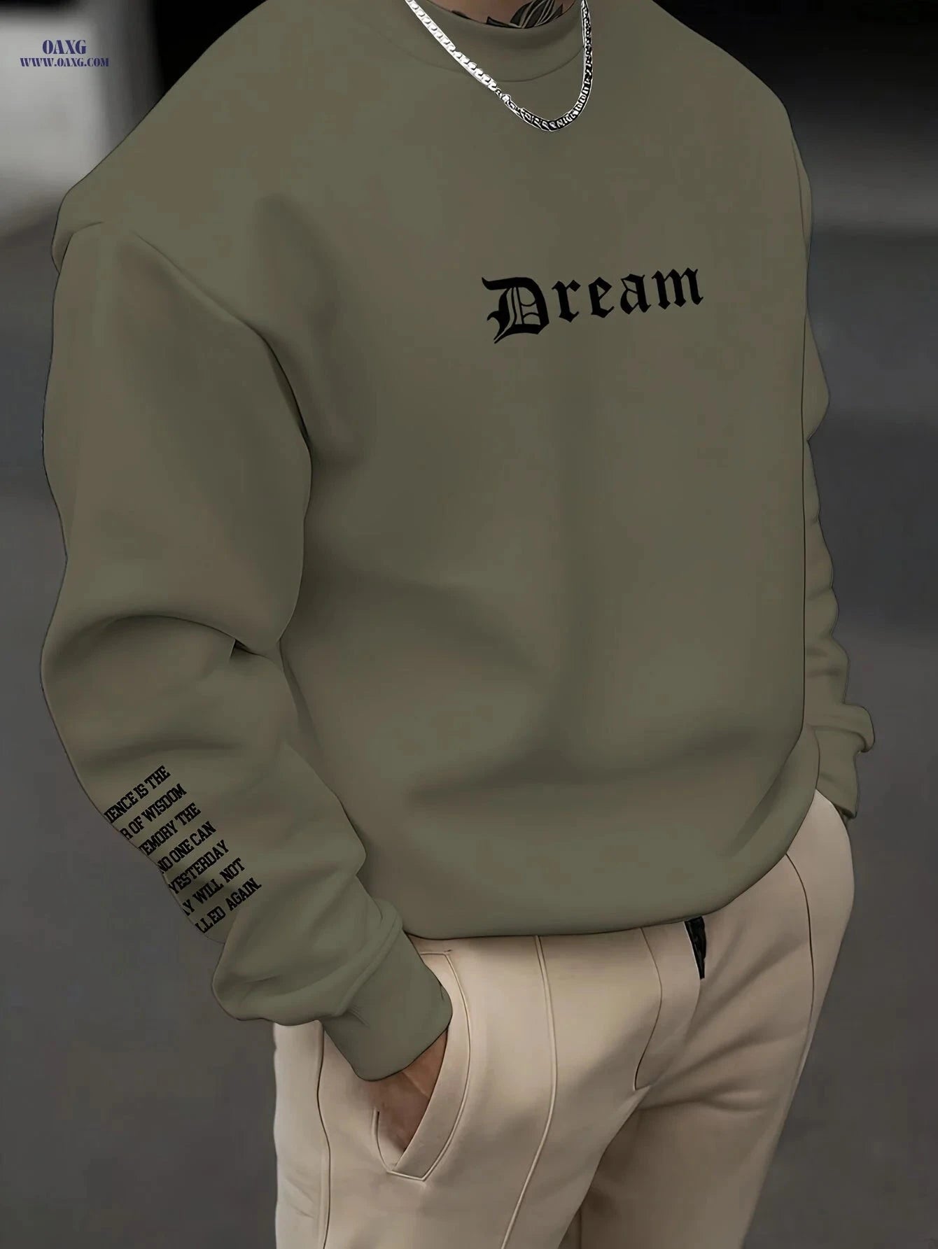 Trendy Letter Print Sweatshirt for Men & Women - Casual Street Style   OAXG 