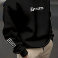 Trendy Letter Print Sweatshirt for Men & Women - Casual Street Style   OAXG Black / FR S