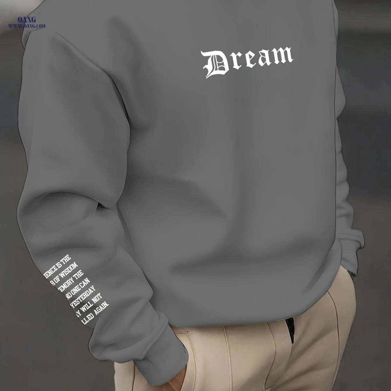 Trendy Letter Print Sweatshirt for Men & Women - Casual Street Style   OAXG 