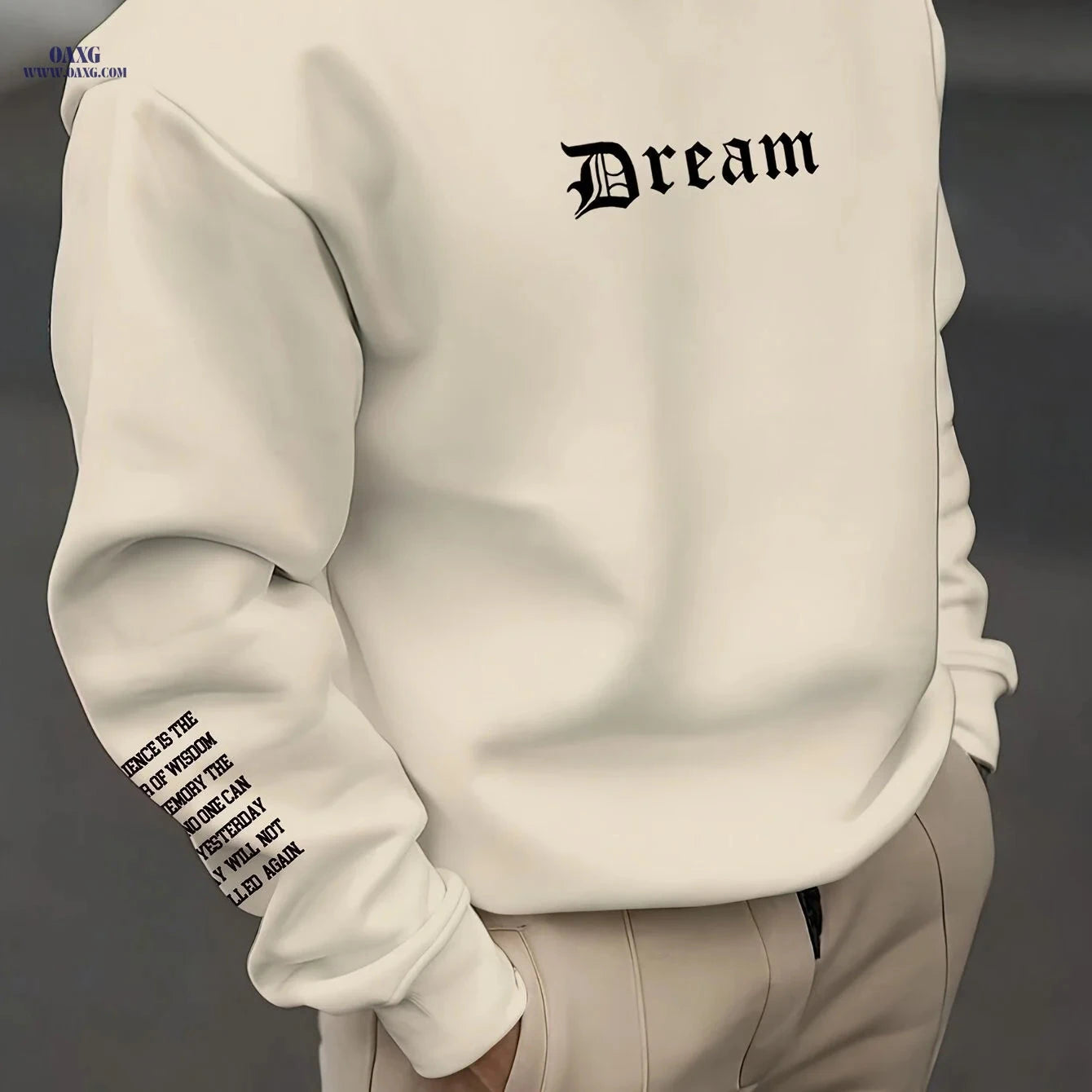 Trendy Letter Print Sweatshirt for Men & Women - Casual Street Style   OAXG 