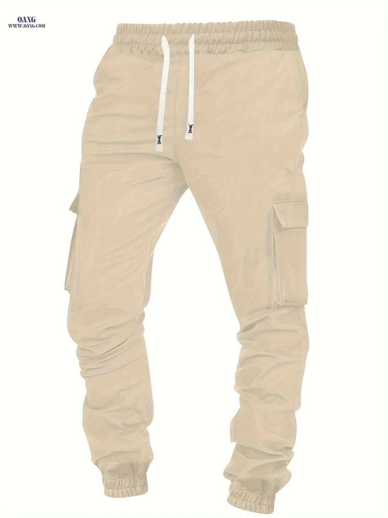 Trendy Men's Cargo Pants - Drawstring, Multi Pocket, Casual Style   OAXG 