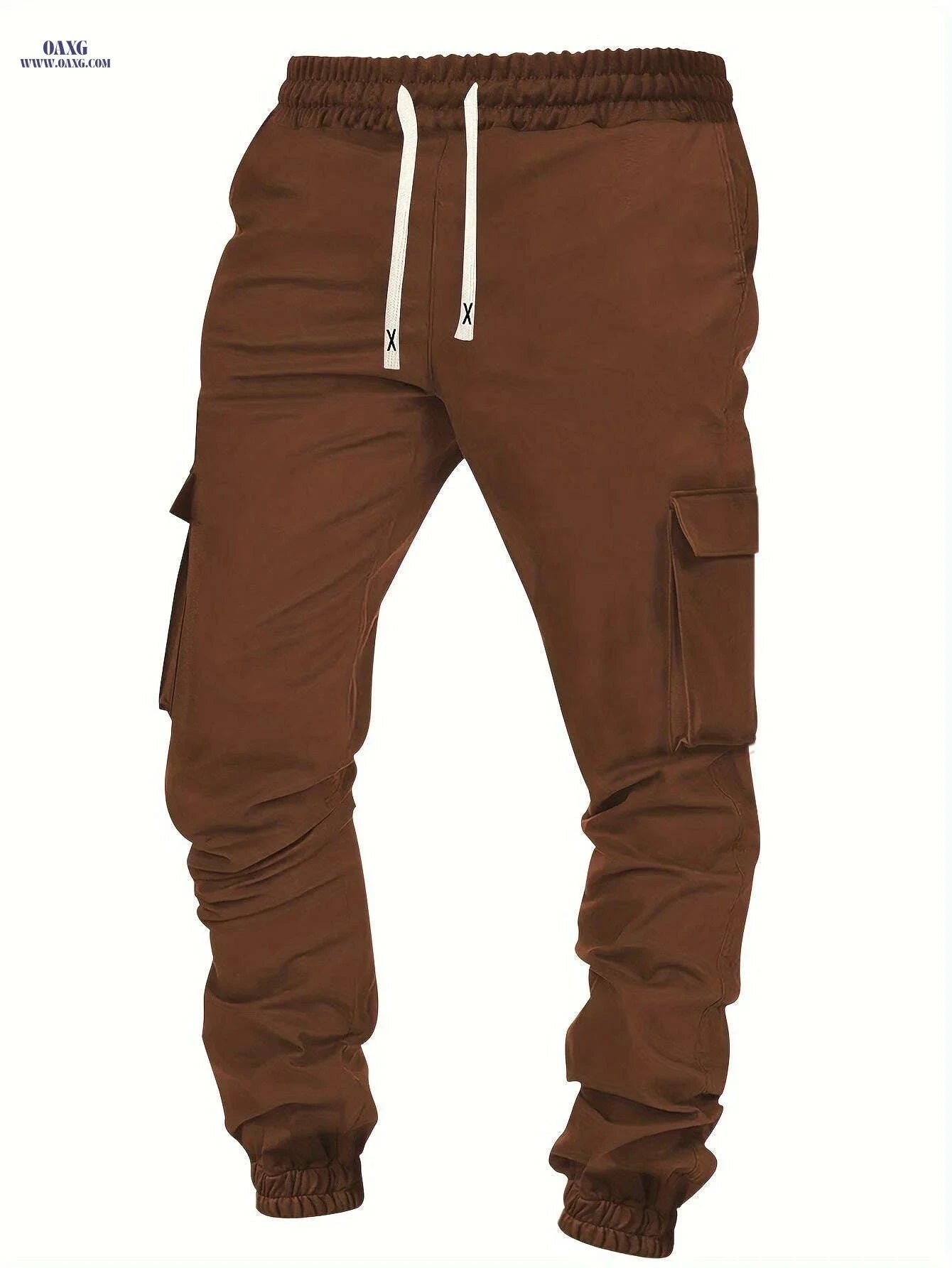 Trendy Men's Cargo Pants - Drawstring, Multi Pocket, Casual Style   OAXG 