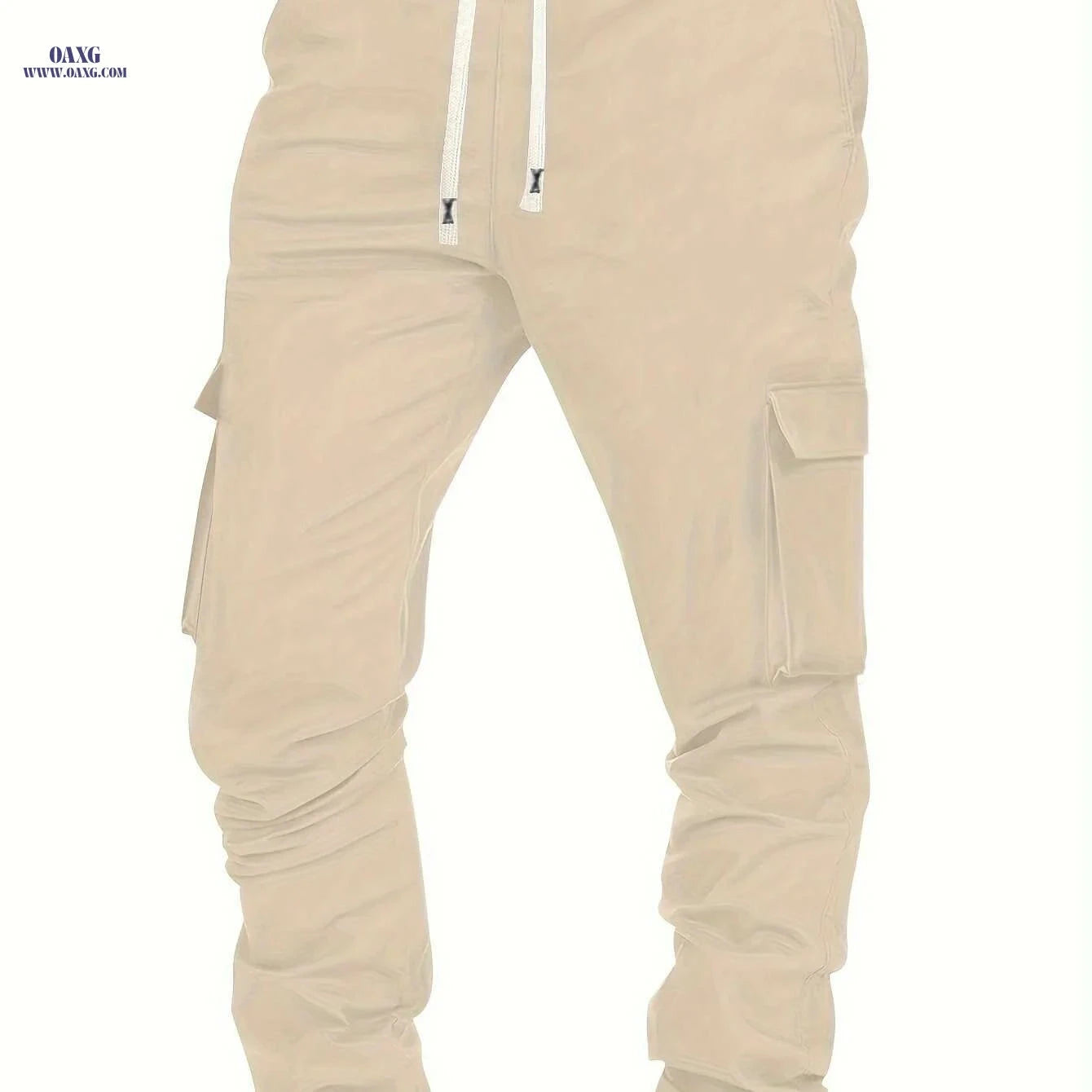 Trendy Men's Cargo Pants - Drawstring, Multi Pocket, Casual Style   OAXG 