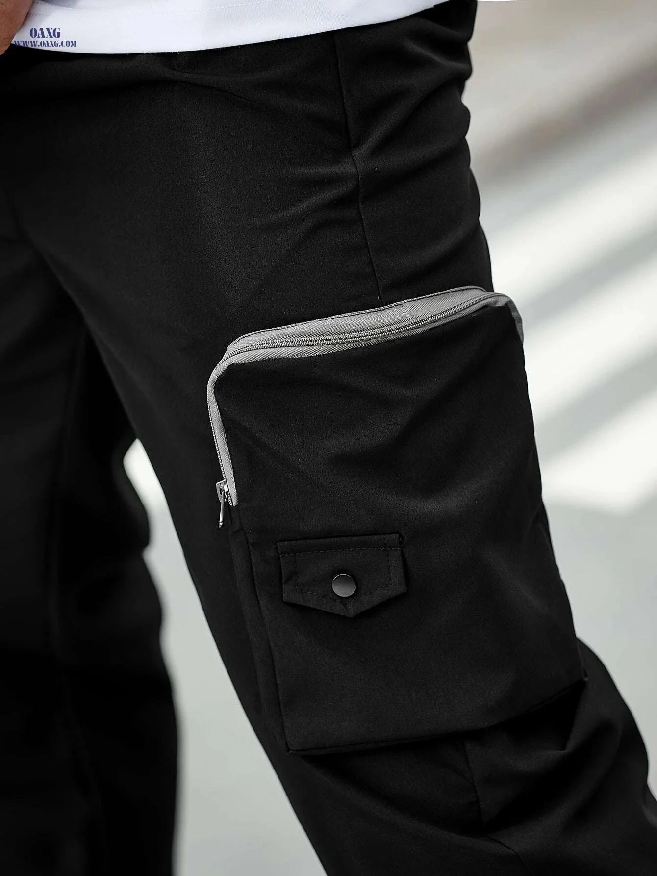 Trendy Men's Cargo Pants with Zipper Pockets - All Seasons Sports   OAXG 