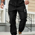 Trendy Men's Cargo Pants with Zipper Pockets - All Seasons Sports   OAXG Black / S