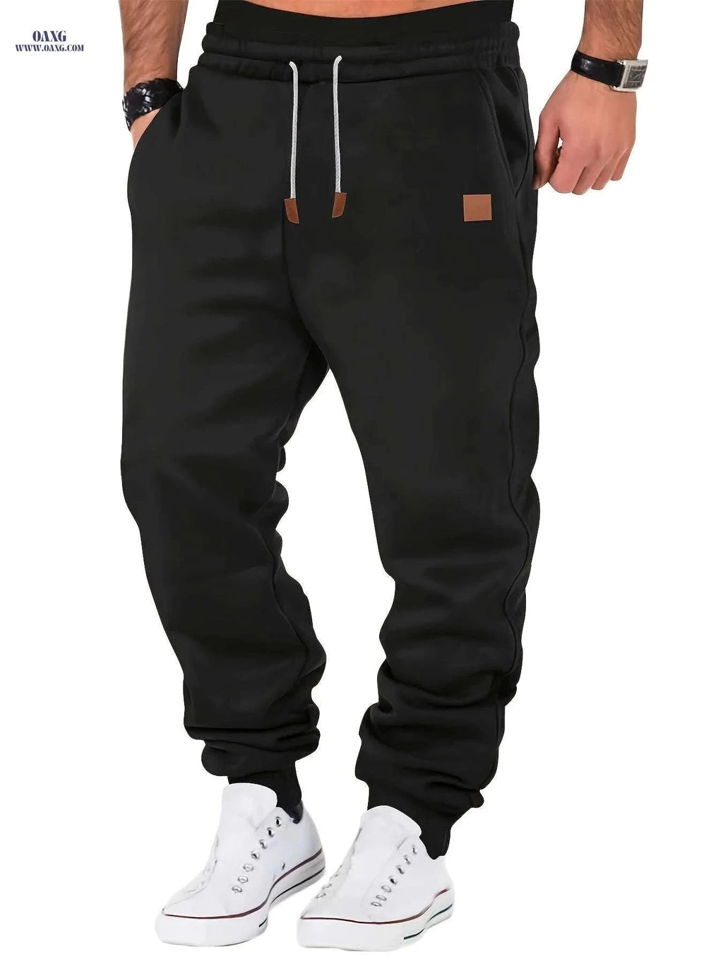 Trendy Men's Casual Cargo Pants - Comfortable Loose Fit for Sports   OAXG Black / FR M