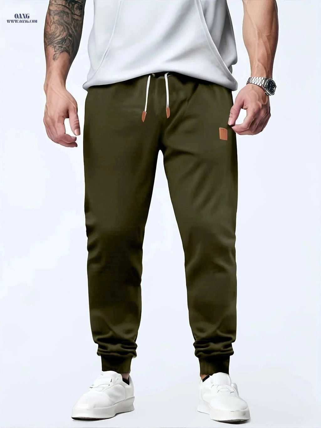 Trendy Men's Casual Cargo Pants - Comfortable Loose Fit for Sports   OAXG Black / FR M