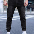Trendy Men's Casual Jeans - Comfortable Cropped Jogger Pants   OAXG Black / FR XS