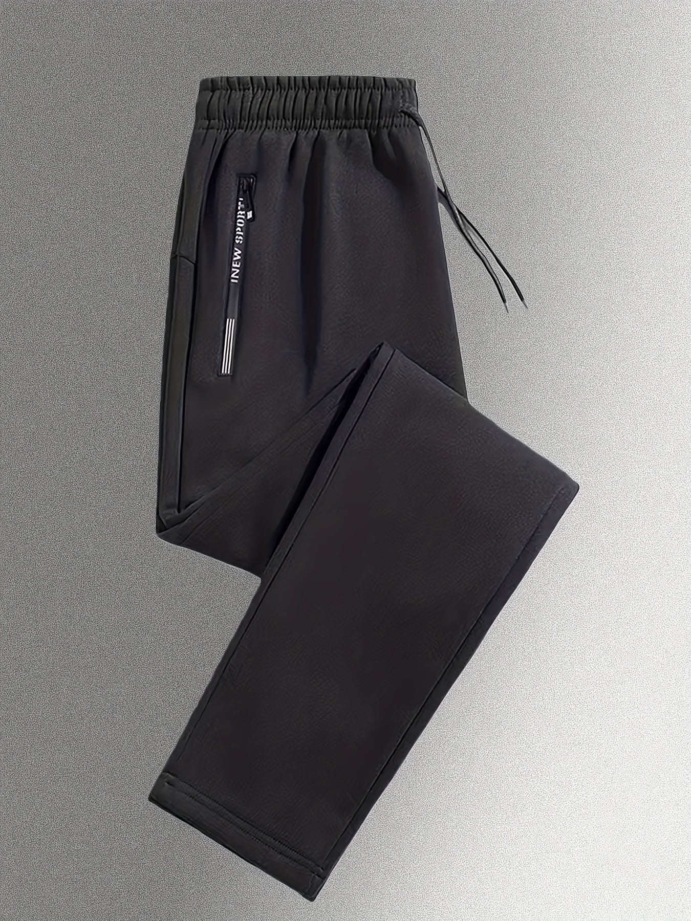 Trendy Men's Casual Jogger Pants - Double-Sided Zipper, 3 Colors   OAXG Black / FR S