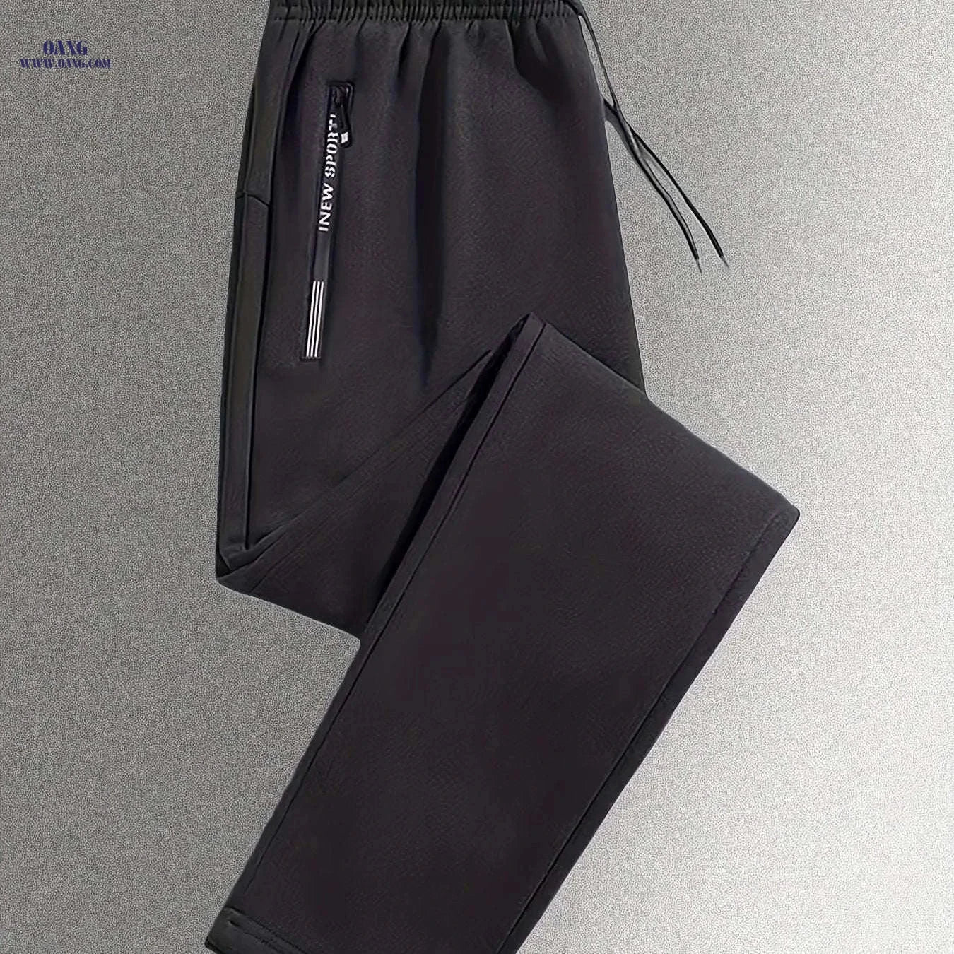 Trendy Men's Casual Jogger Pants - Double-Sided Zipper, 3 Colors   OAXG Black / FR S