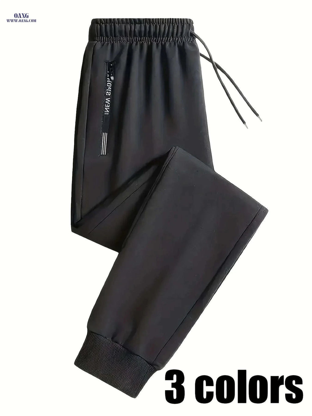 Trendy Men's Casual Jogger Pants - Double-Sided Zipper, 3 Colors   OAXG 
