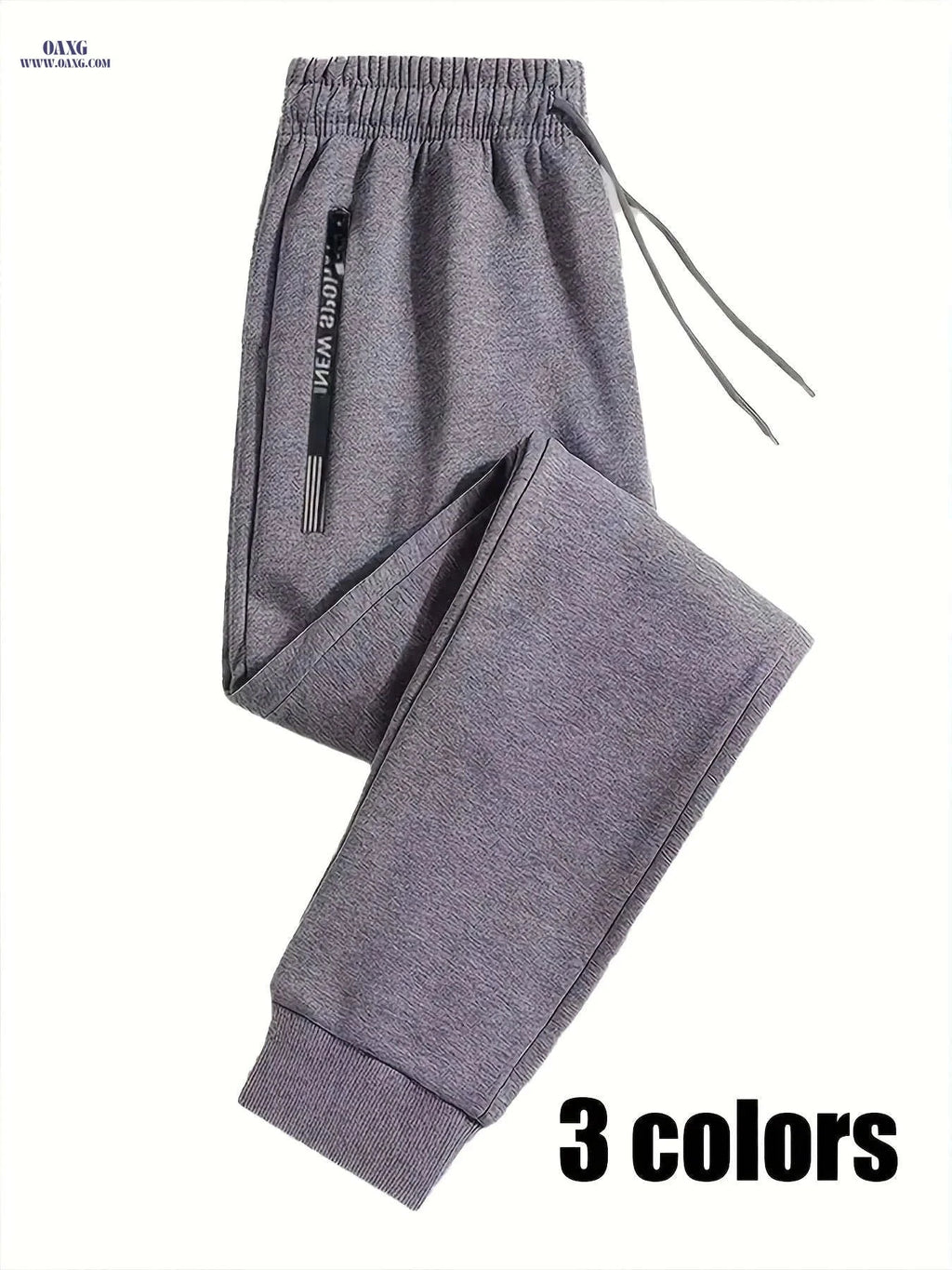 Trendy Men's Casual Jogger Pants - Double-Sided Zipper, 3 Colors   OAXG 