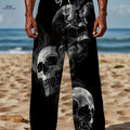 Trendy Men's Casual Wide-Leg Pants - Relaxed 3D Print Style   OAXG 