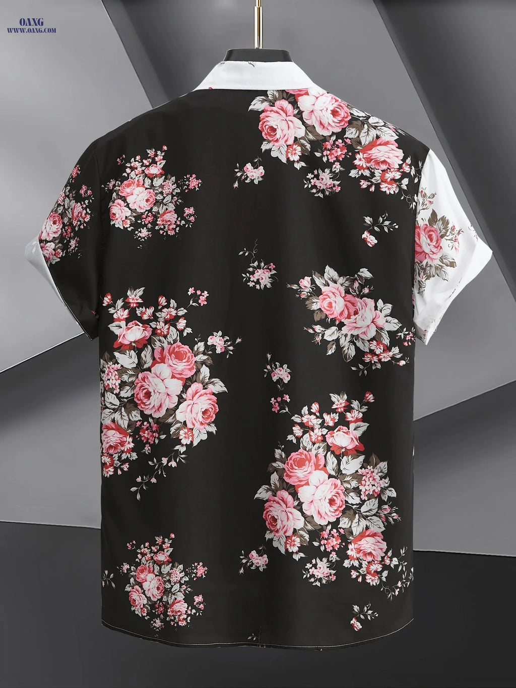 Trendy Men's Color-Block Print Shirt - Casual Boho Style, All-Season   OAXG Mixed colors / FR S