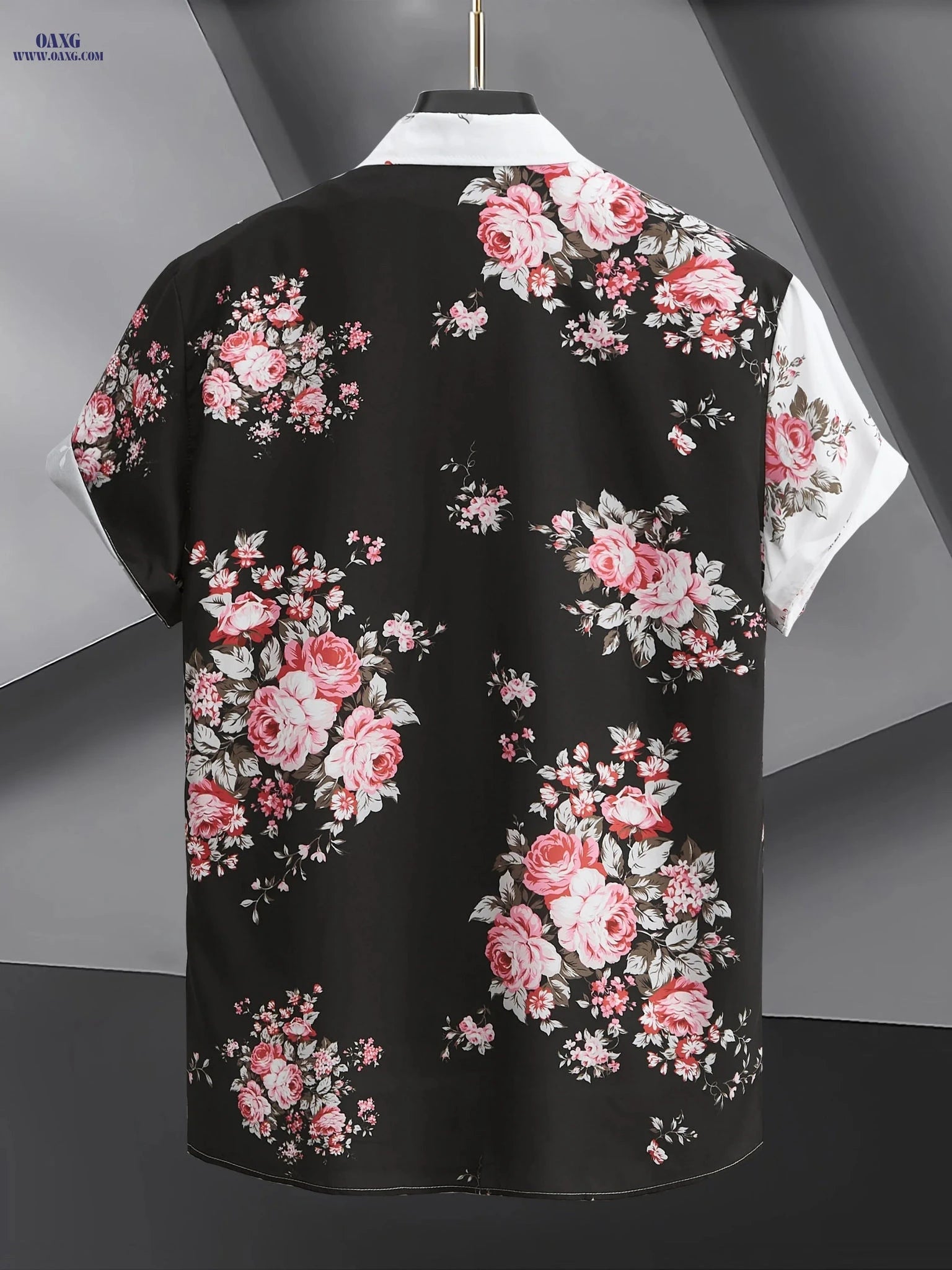Trendy Men's Color-Block Print Shirt - Casual Boho Style, All-Season   OAXG Mixed colors / FR S