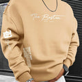Trendy Men's Crewneck Sweatshirt - Houston "SPACE CITY" Logo Print   OAXG 