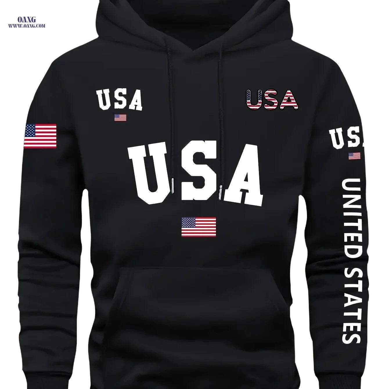 Trendy Men's Fleece-Lined Hoodie - Casual Pullover with Pocket   OAXG 