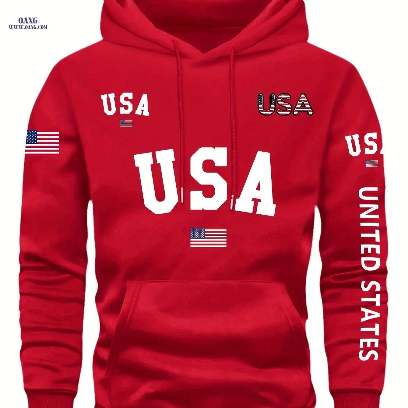 Trendy Men's Fleece-Lined Hoodie - Casual Pullover with Pocket   OAXG 