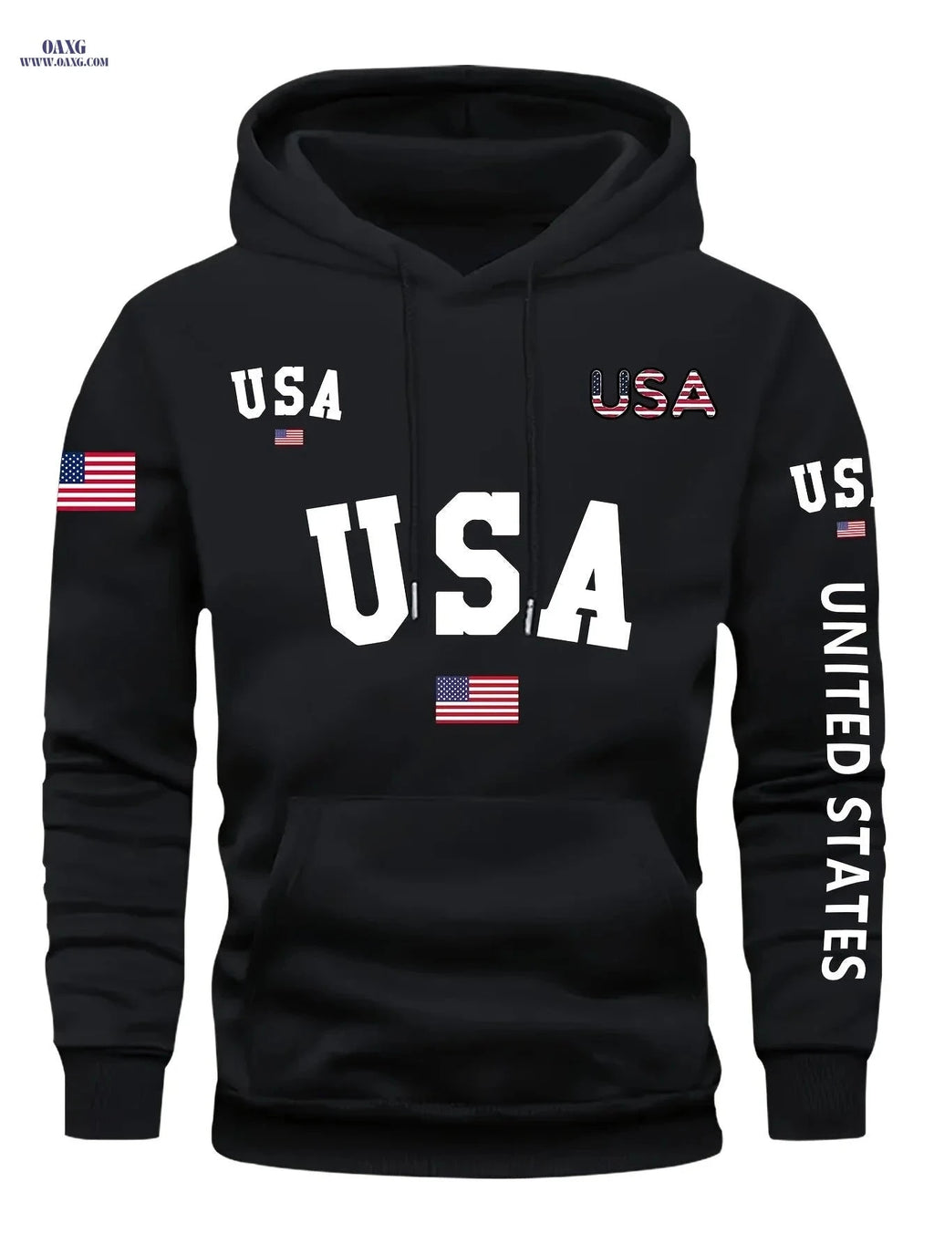 Trendy Men's Fleece-Lined Hoodie - Casual Pullover with Pocket   OAXG 