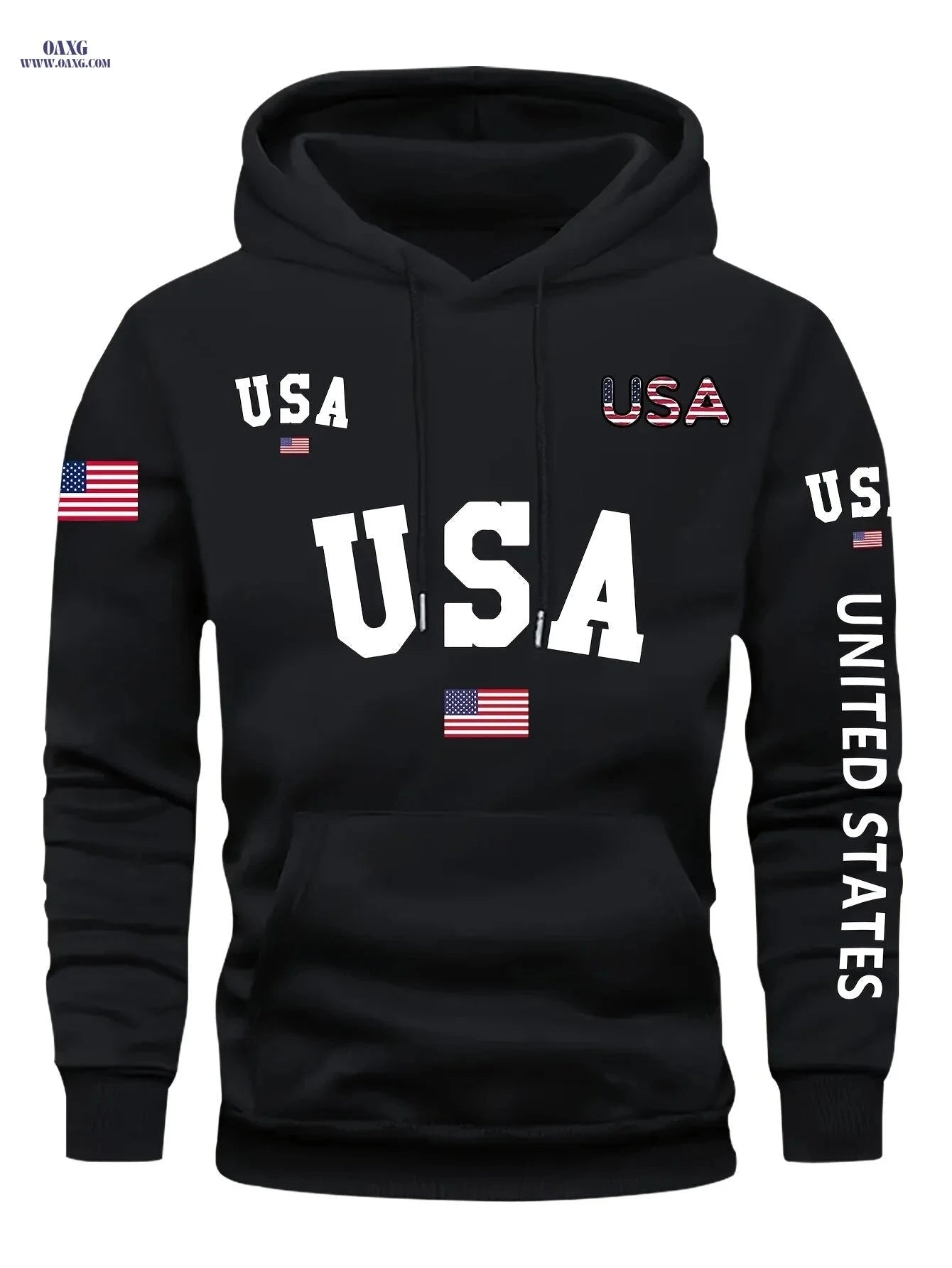 Trendy Men's Fleece-Lined Hoodie - Casual Pullover with Pocket   OAXG 