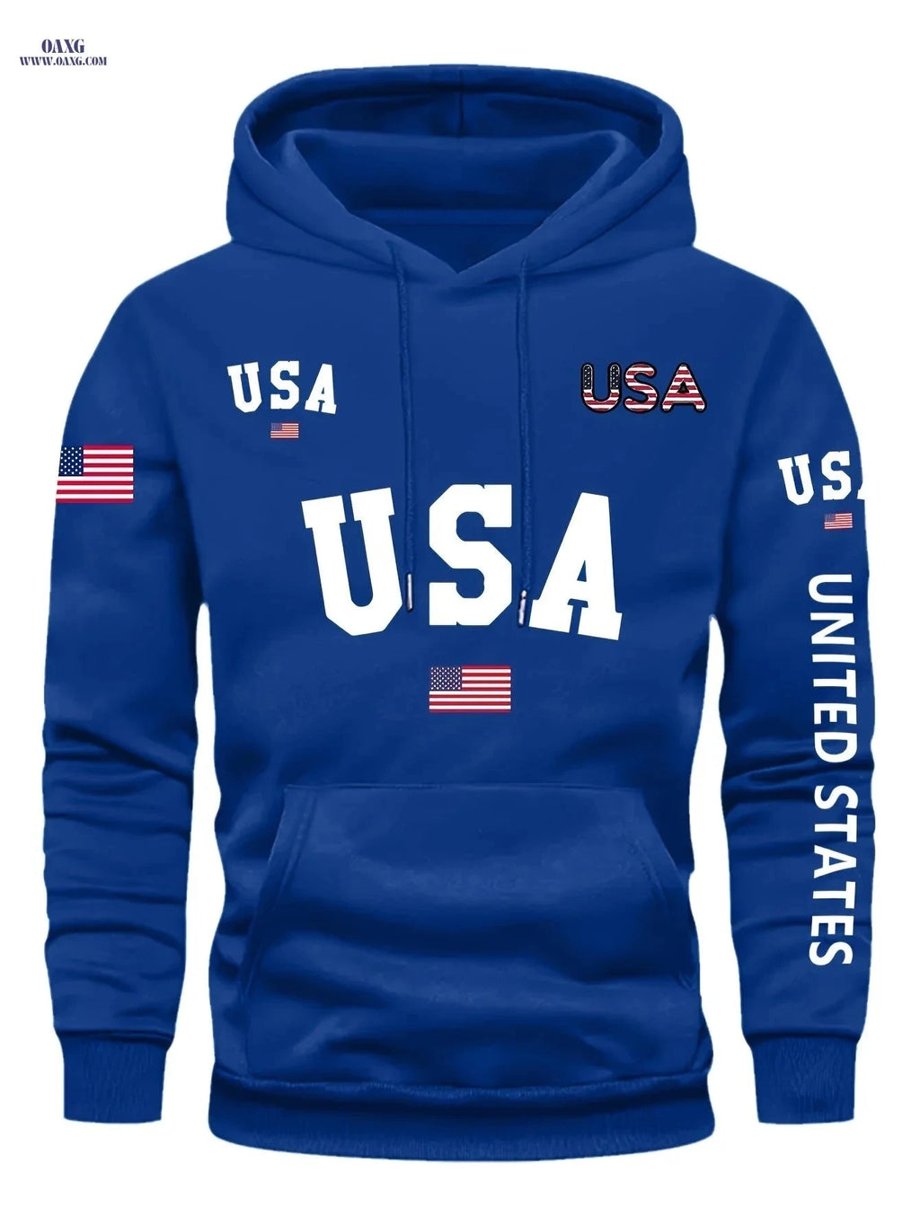 Trendy Men's Fleece-Lined Hoodie - Casual Pullover with Pocket   OAXG Black / FR S