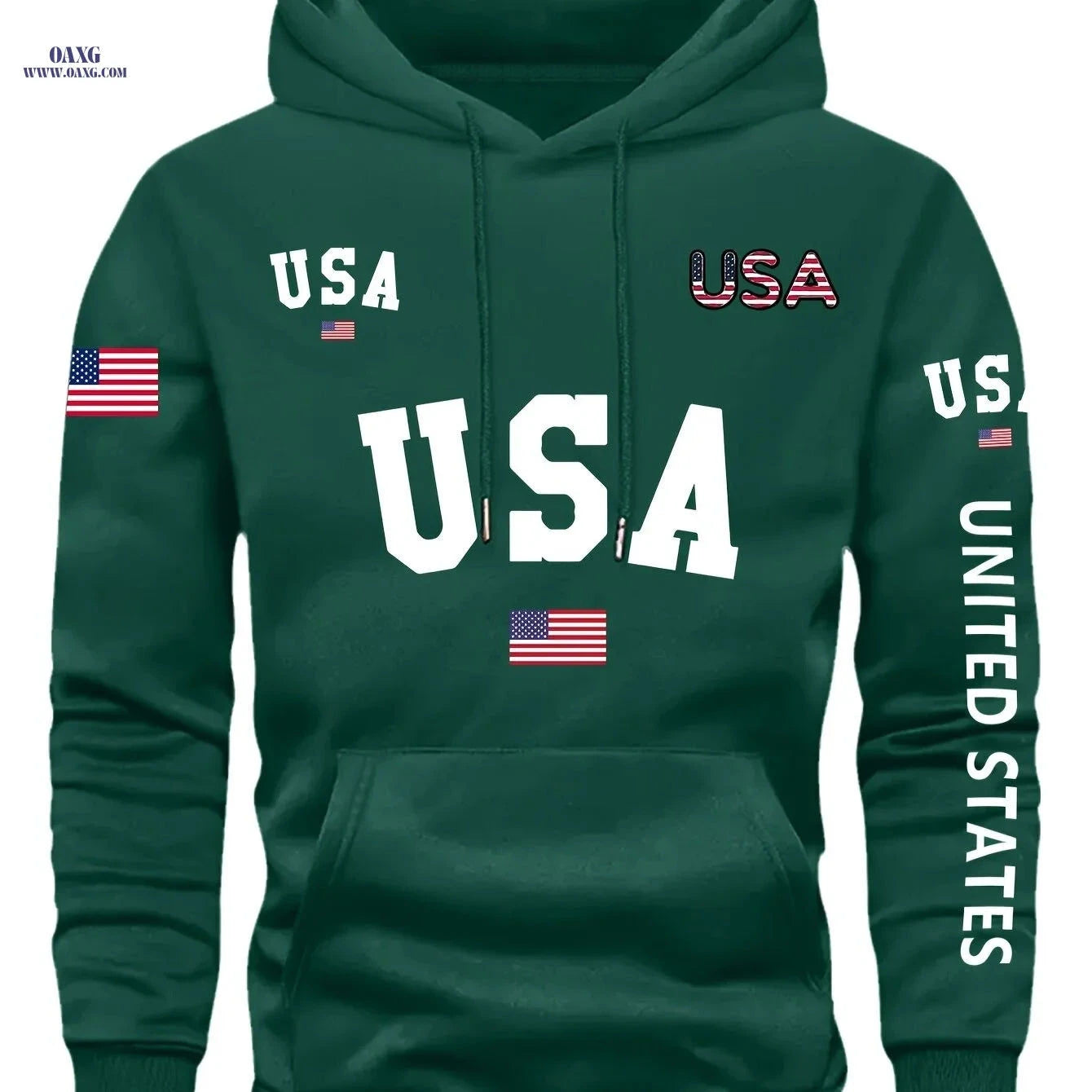 Trendy Men's Fleece-Lined Hoodie - Casual Pullover with Pocket   OAXG 
