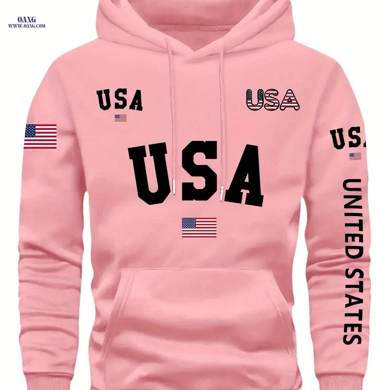Trendy Men's Fleece-Lined Hoodie - Casual Pullover with Pocket   OAXG 