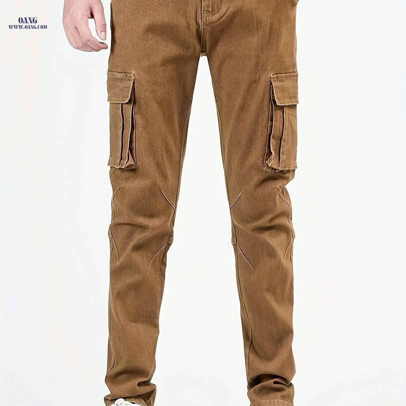 Trendy Men's Jeans - Comfortable Cotton Skinny Pants for Casual Wear   OAXG Black / S