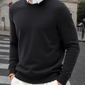 Trendy Men's Knit Sweater - Elasticity, Crew Neck Pullover for Fall   OAXG 
