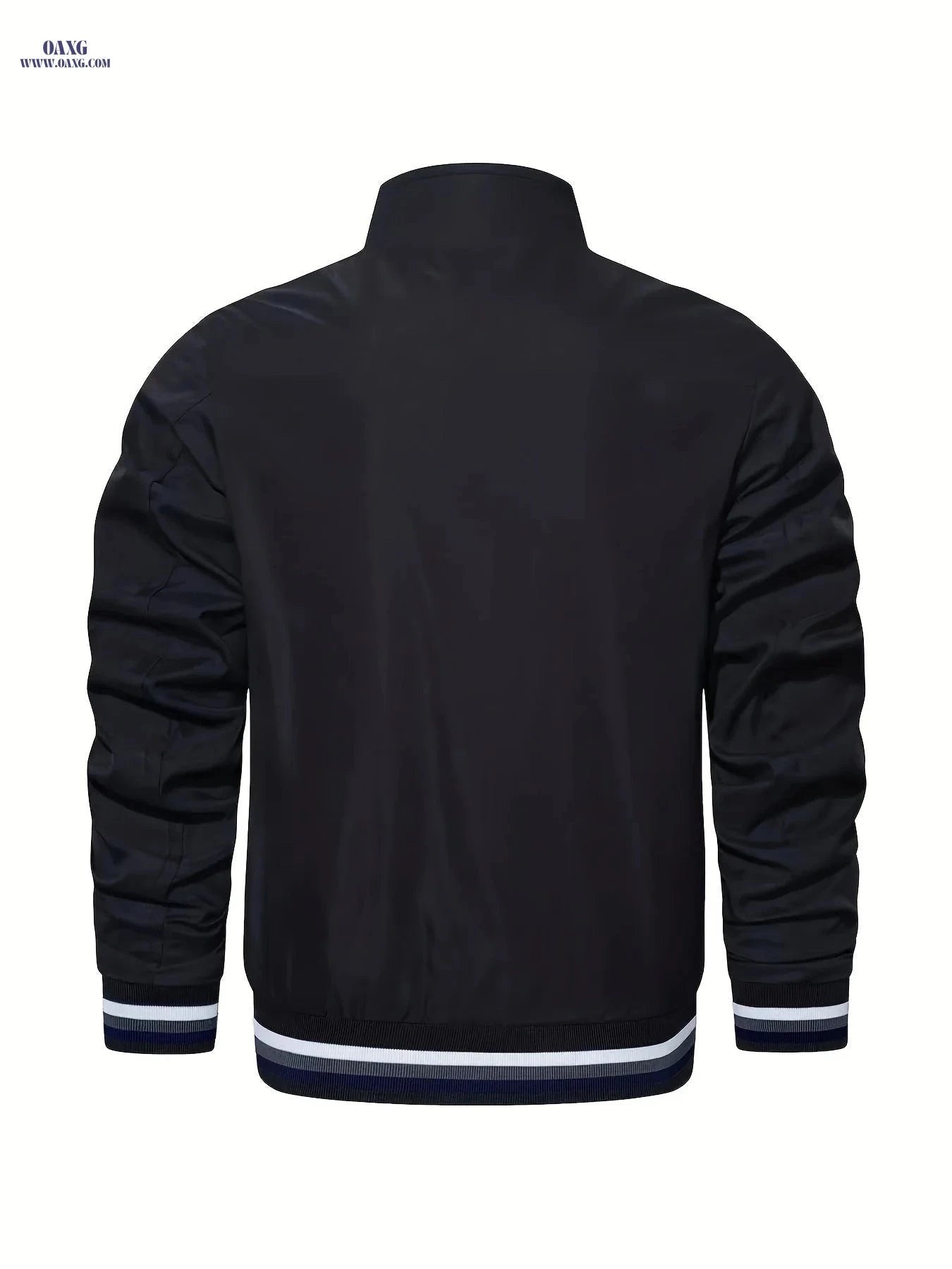 Trendy Men’s Lightweight Stand-Collar Cardigan Jacket for Fall   OAXG 