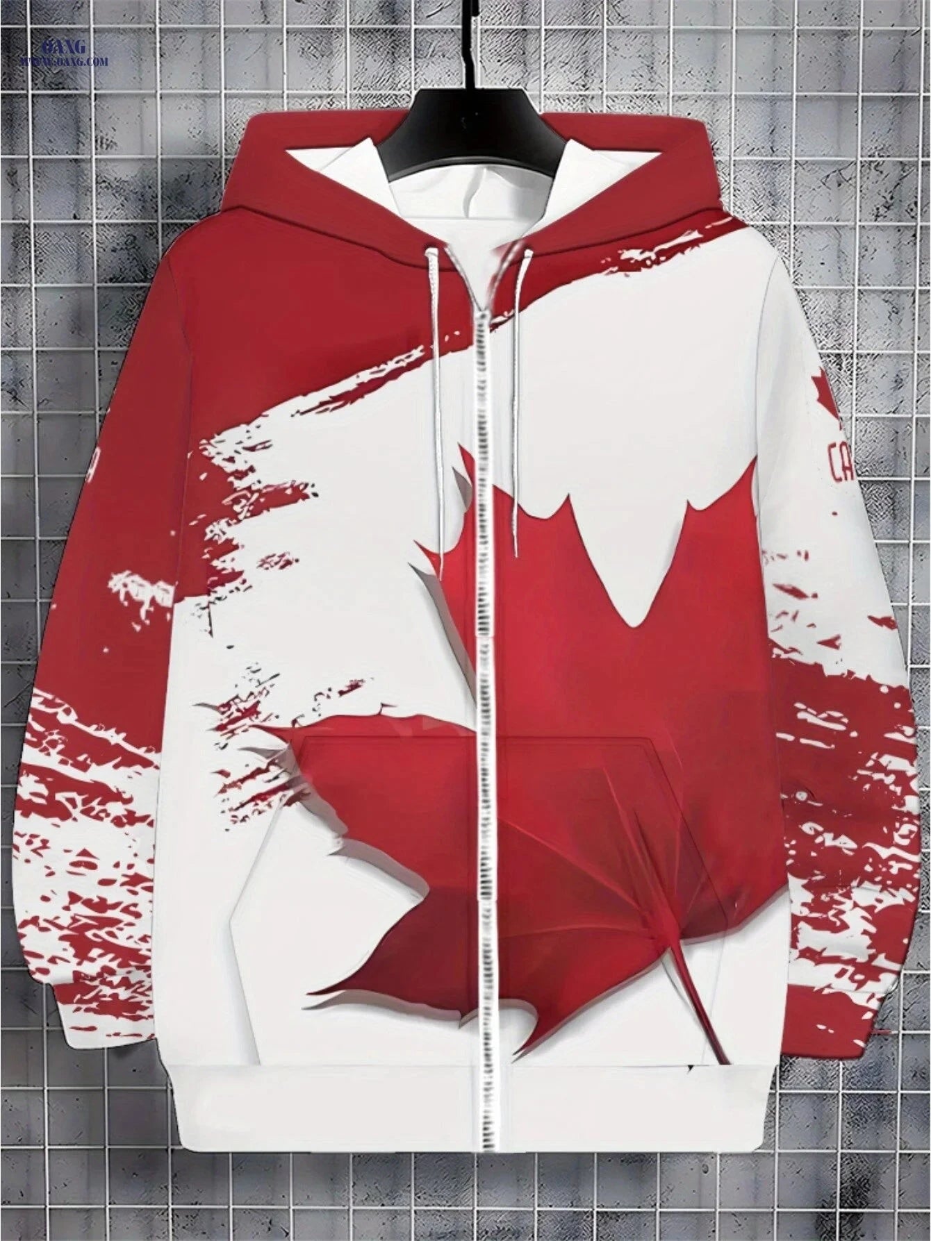 Trendy Men's Long-Sleeve Zip-Up Hoodie for Outdoor Sports Activities   OAXG Multicolor / FR M