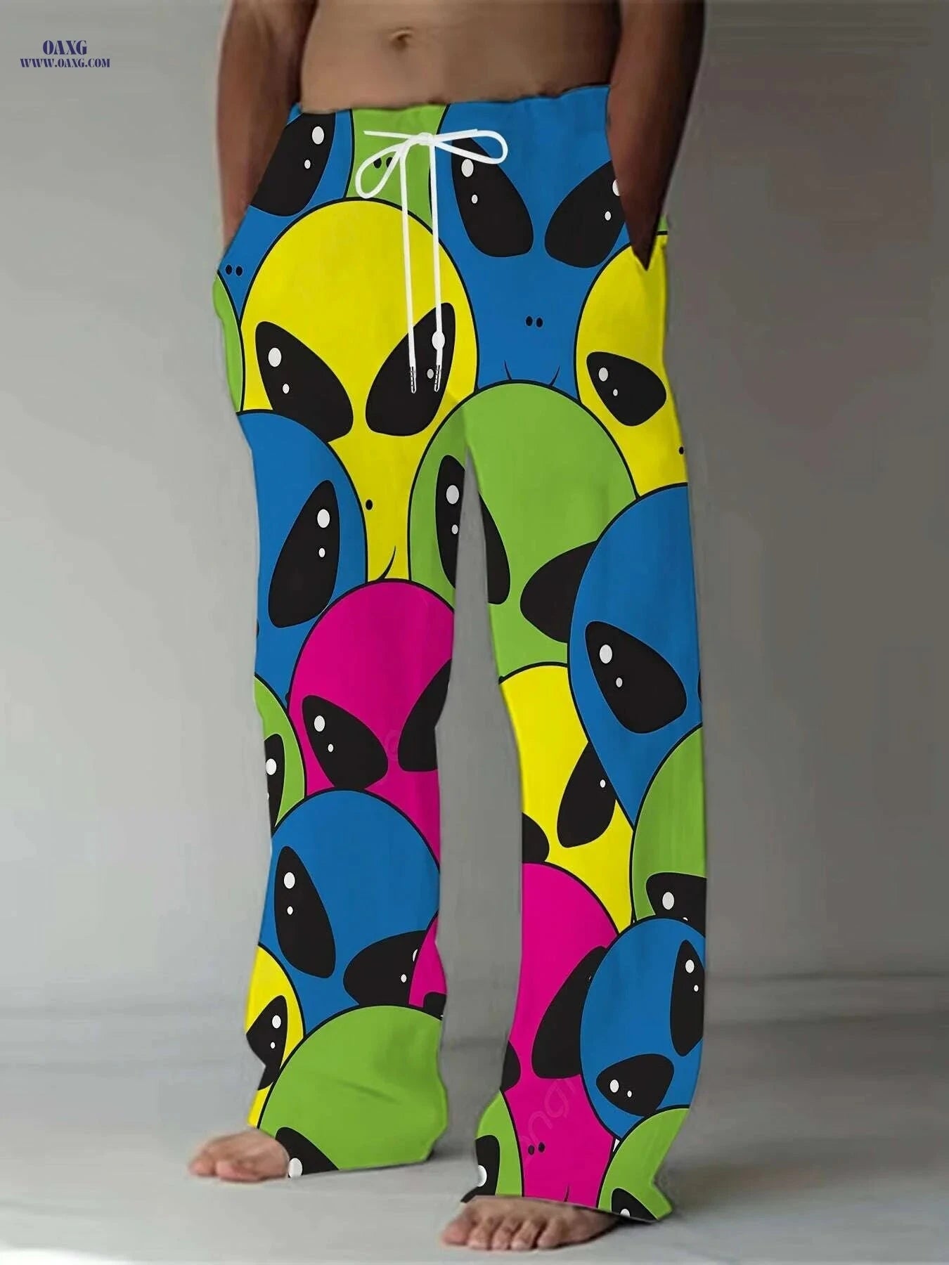 Trendy Men's Loose Straight-Leg Pants - Casual Vintage Style   OAXG Style2 / M