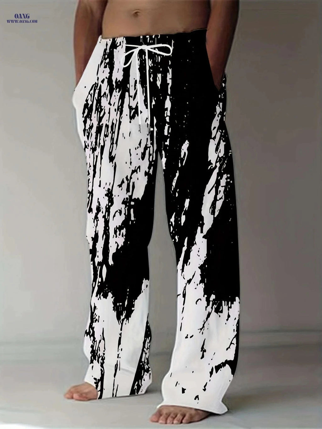 Trendy Men's Loose Straight Pants - Casual All-Season Comfort   OAXG 
