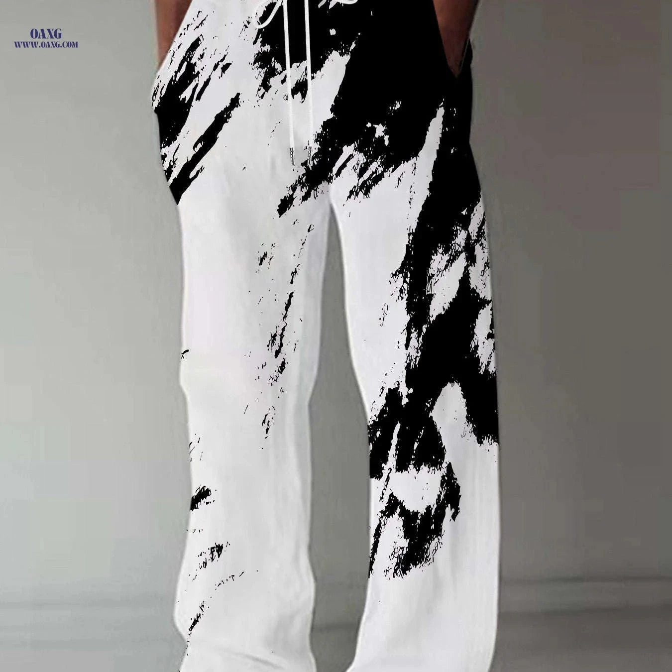 Trendy Men's Loose Straight Pants - Casual All-Season Comfort   OAXG 