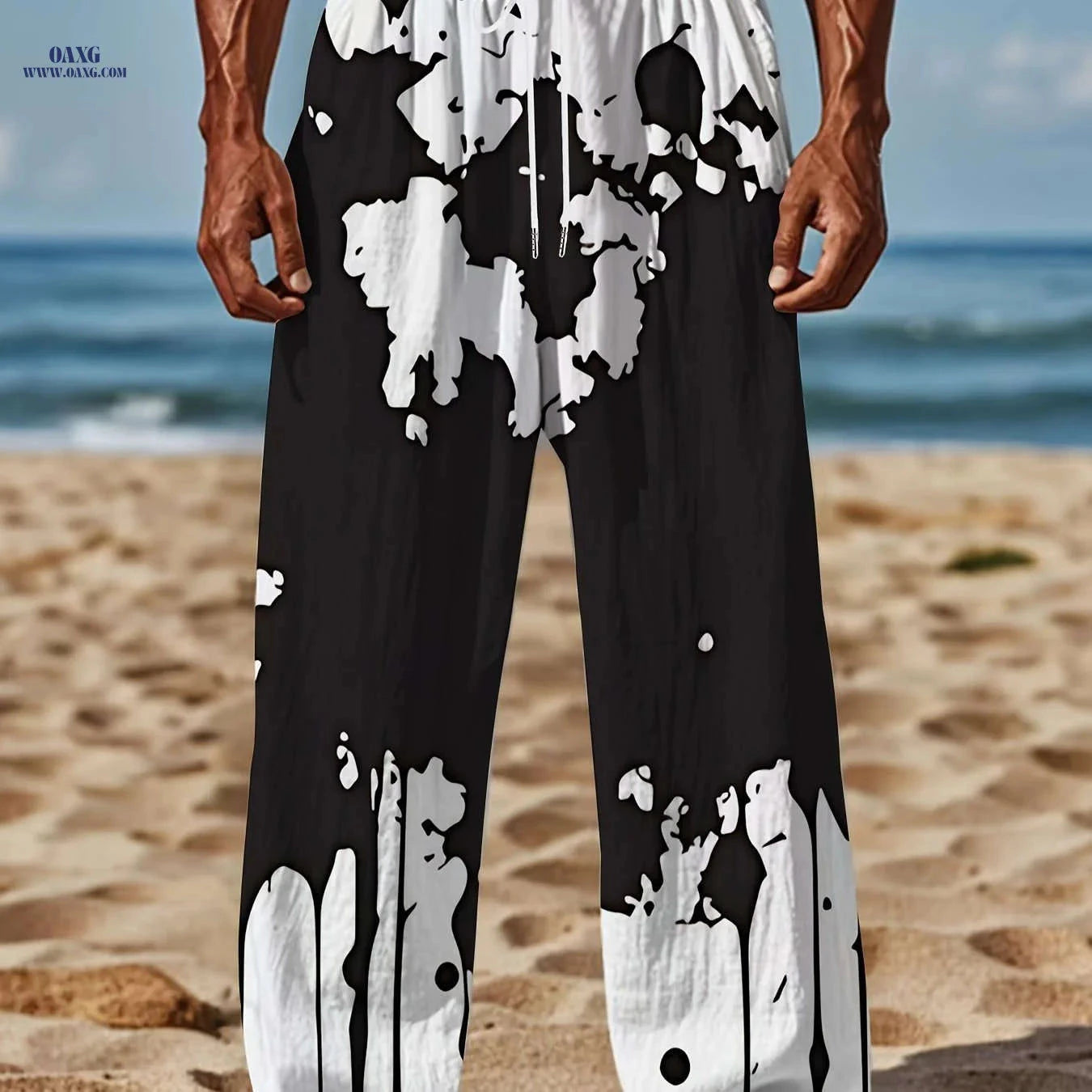 Trendy Men's Loose Straight Pants - Casual All-Season Comfort   OAXG 