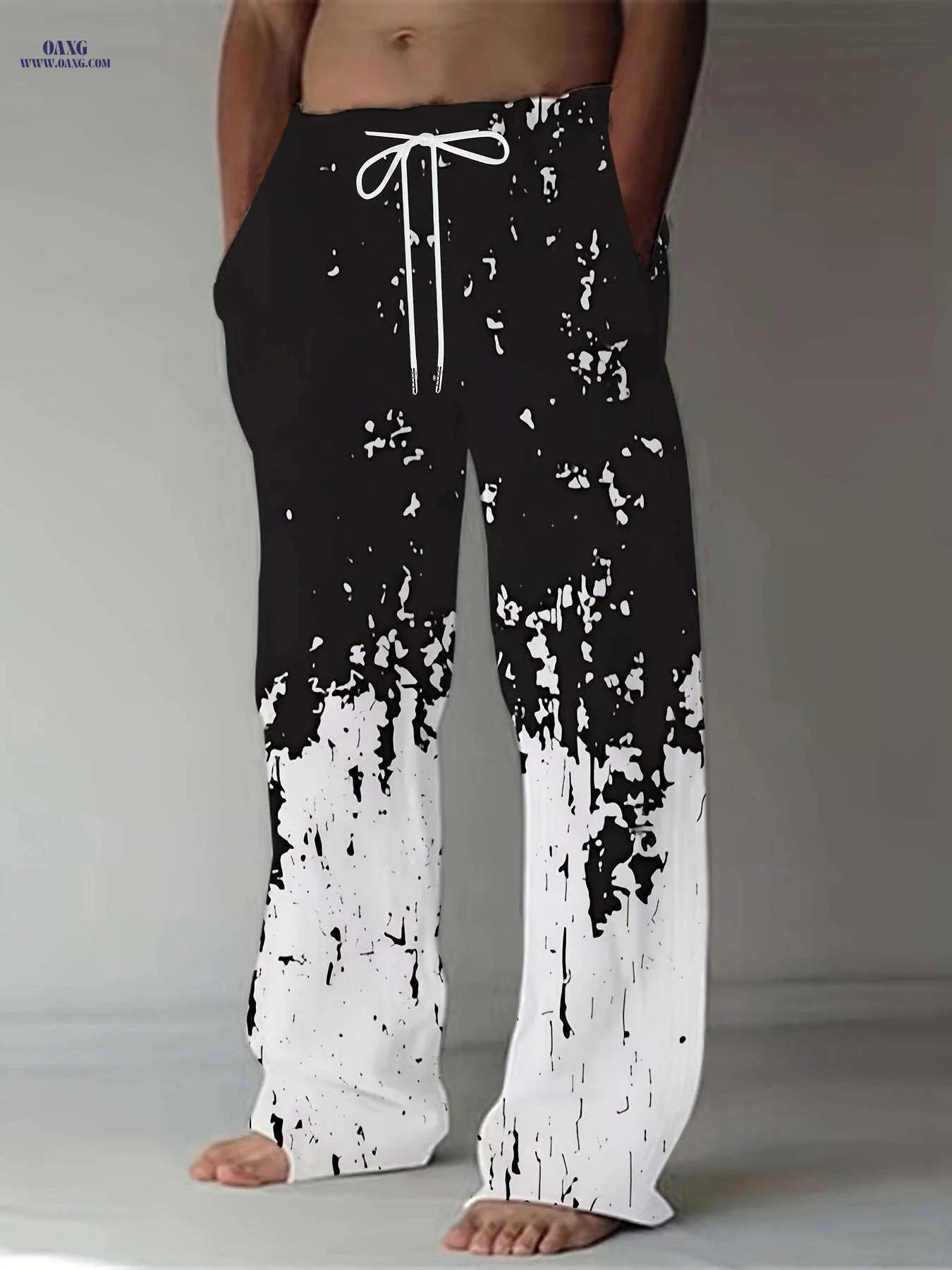 Trendy Men's Loose Straight Pants - Casual All-Season Comfort   OAXG 