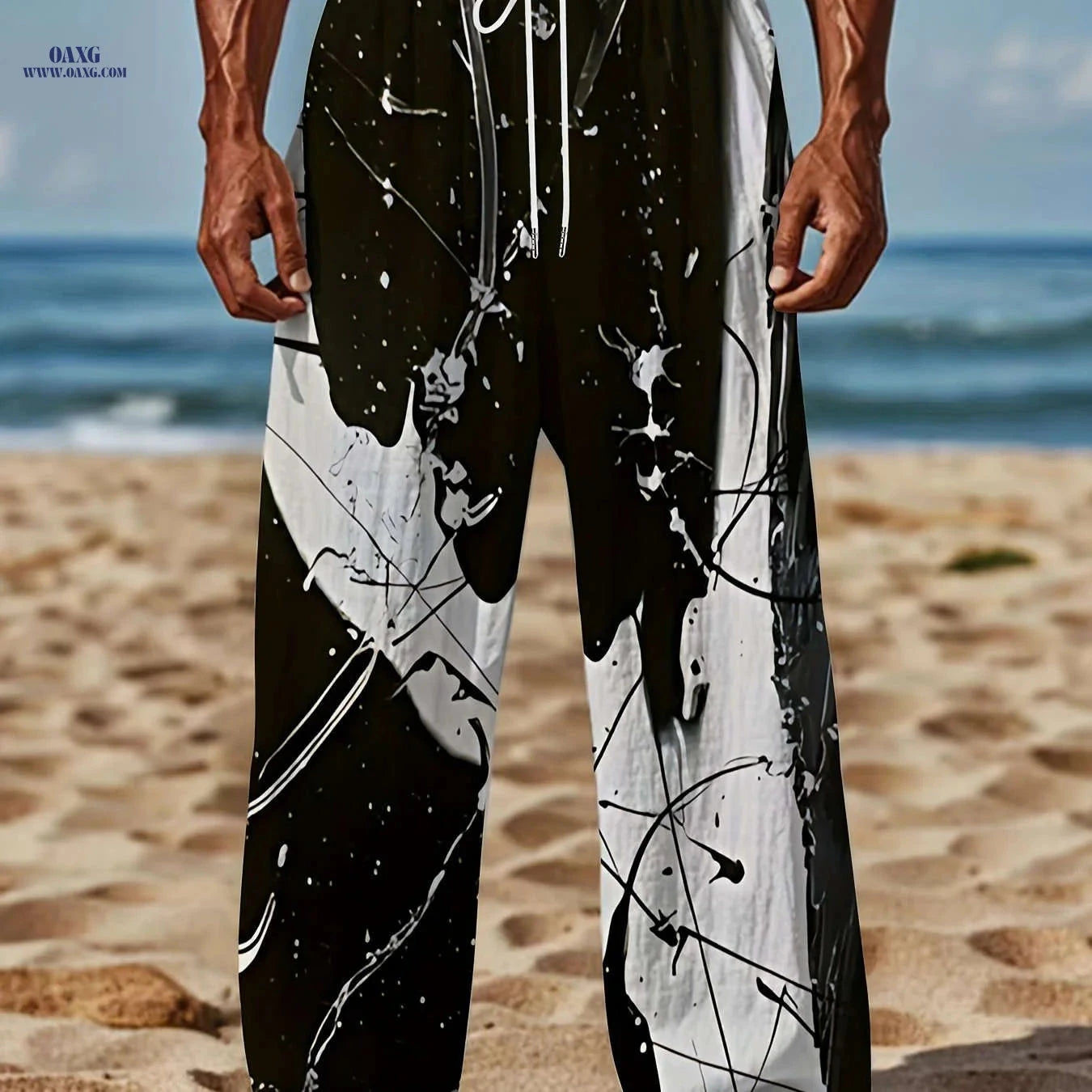 Trendy Men's Loose Straight Pants - Casual All-Season Comfort   OAXG 