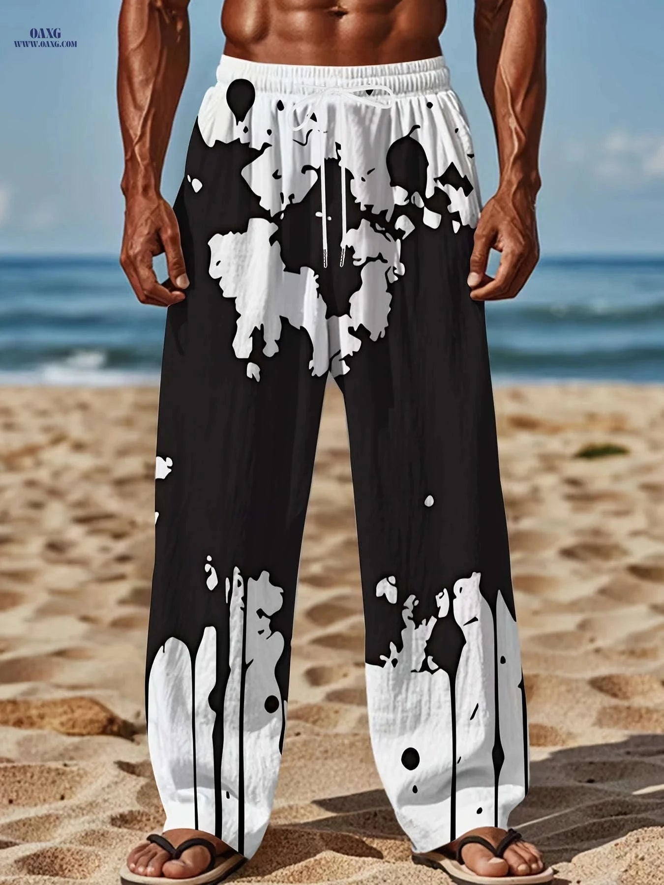Trendy Men's Loose Straight Pants - Casual All-Season Comfort   OAXG Mixed Color / FR M