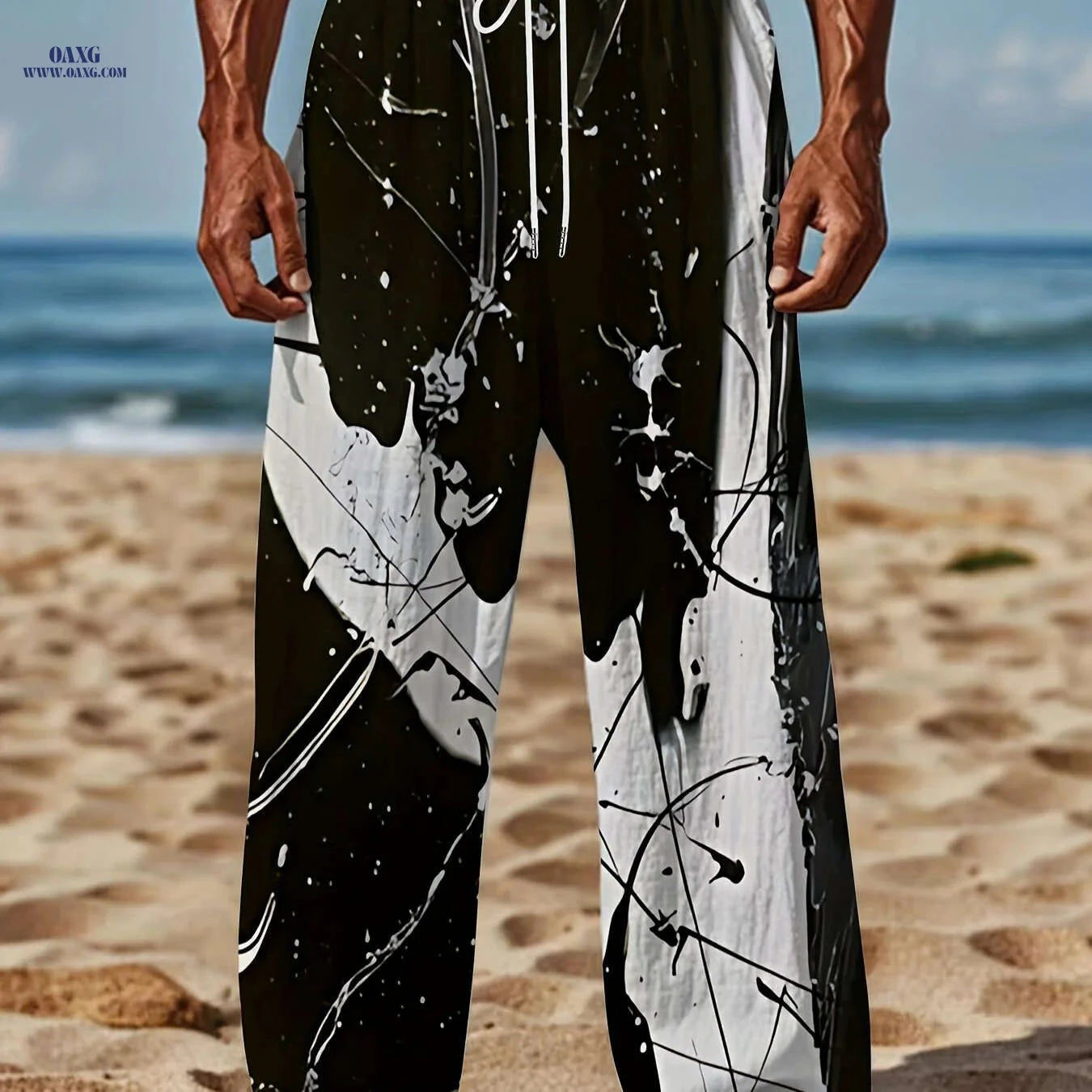 Trendy Men's Loose Straight Pants - Casual All-Season Comfort   OAXG Mixed Color / FR M